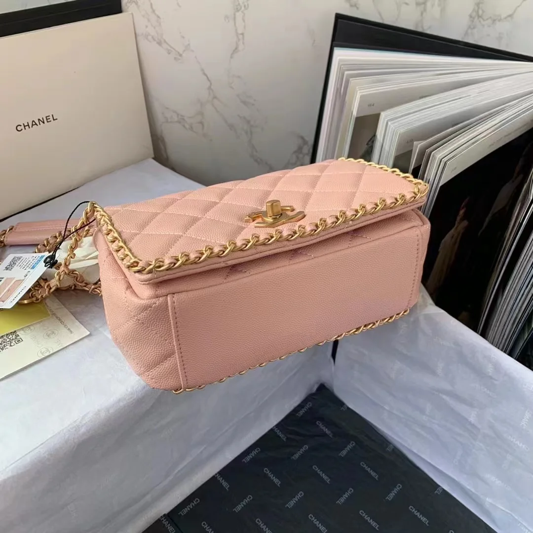 Chanel Flapbag With Chain Light Pink For Women, Women&rsquo;s Bags 8.3in/21cm
