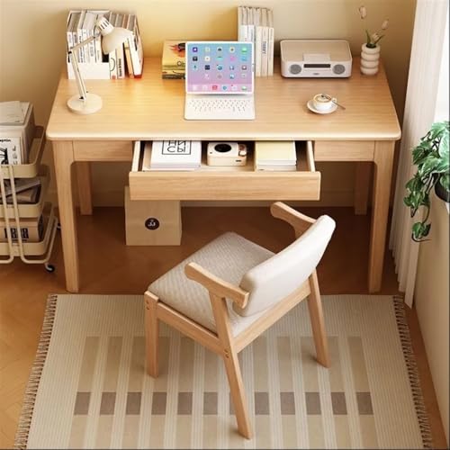 Computer Desk, Home Office Modern Desk and Chair Set, Wood Writing Desk, Executive Desk, Wooden Writing Desk Study Table