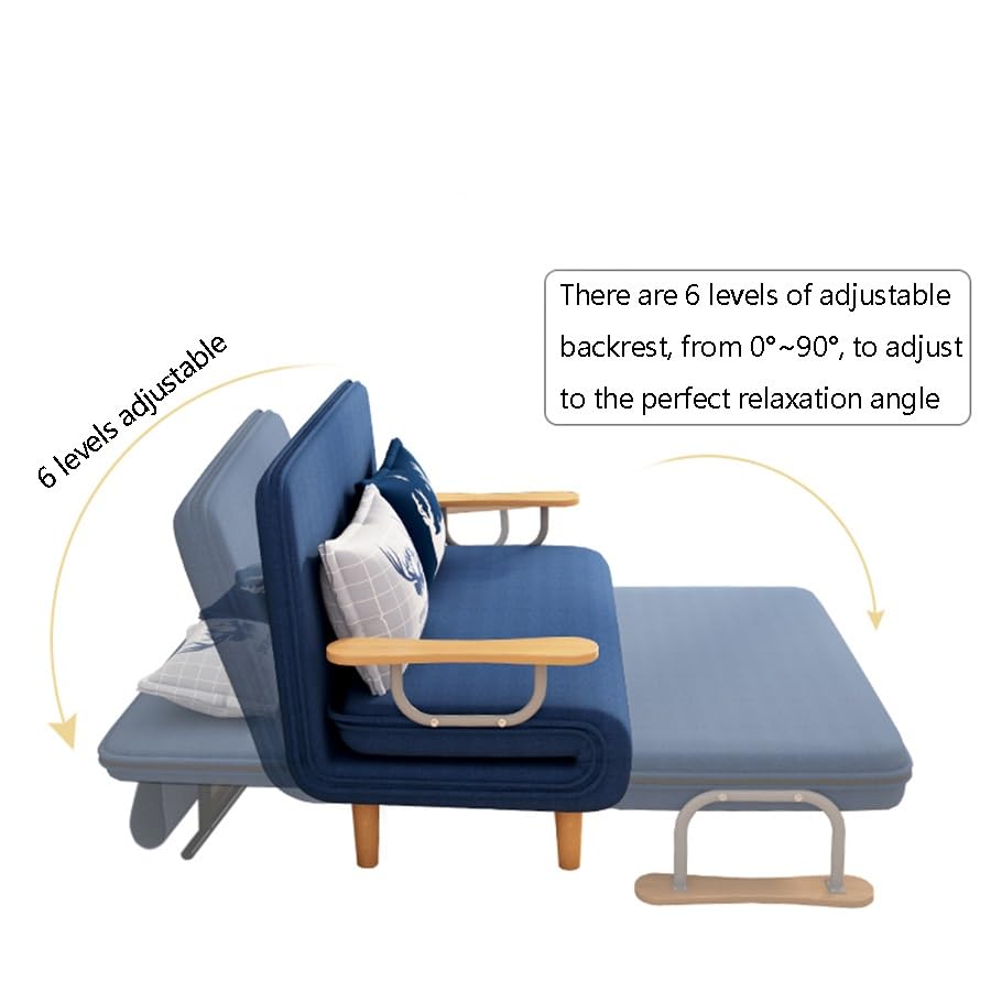 3-in-1 Convertible Sofa Bed Sleeper Chair with Pillow, Folding Versatile Upholstered Armchair,Adjustable Leisure Chaise for Home,Office (Color : D