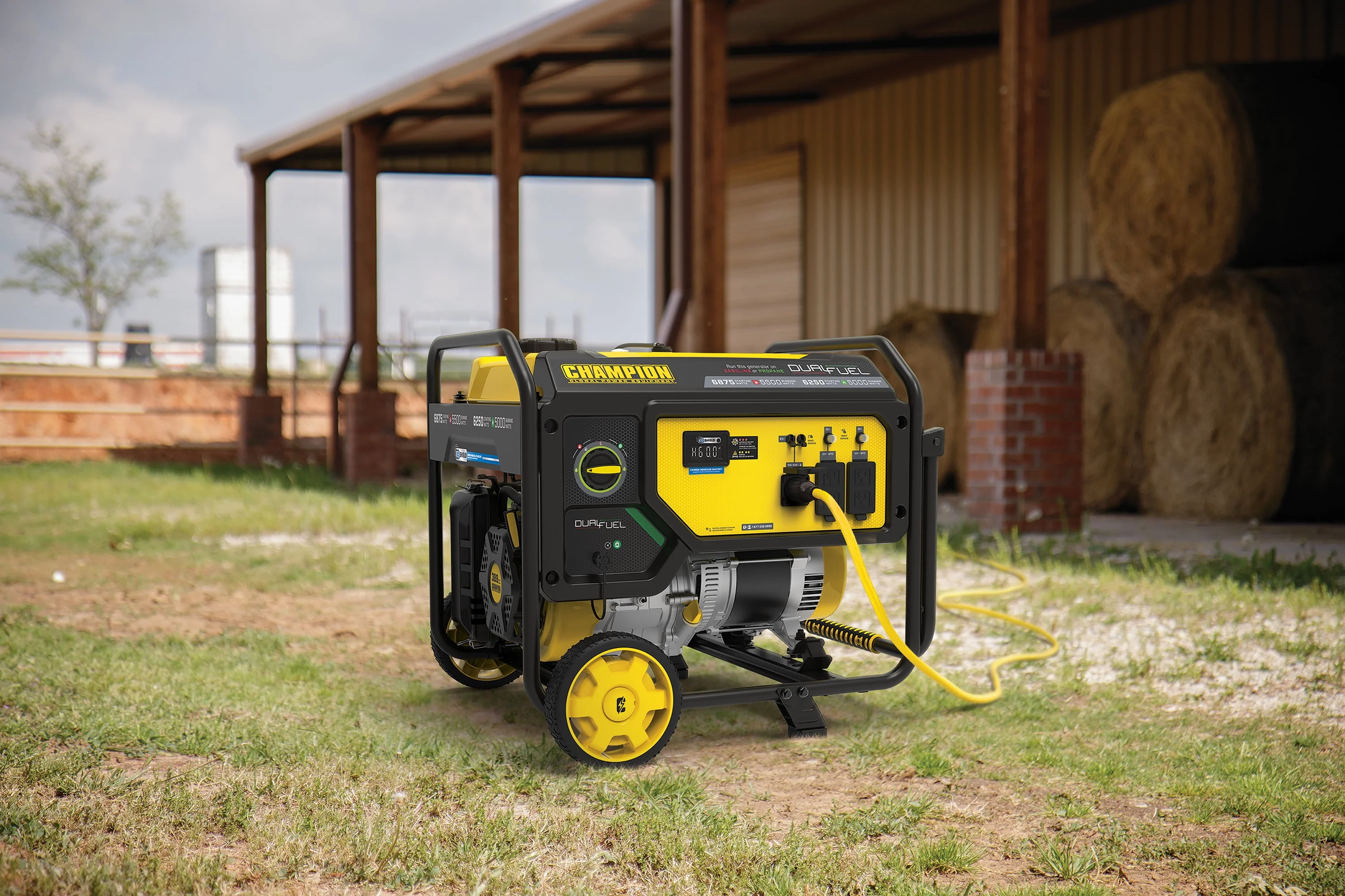 Champion Power Equipment 6875/5500-Watt Dual Fuel Portable Generator with CO Shield
