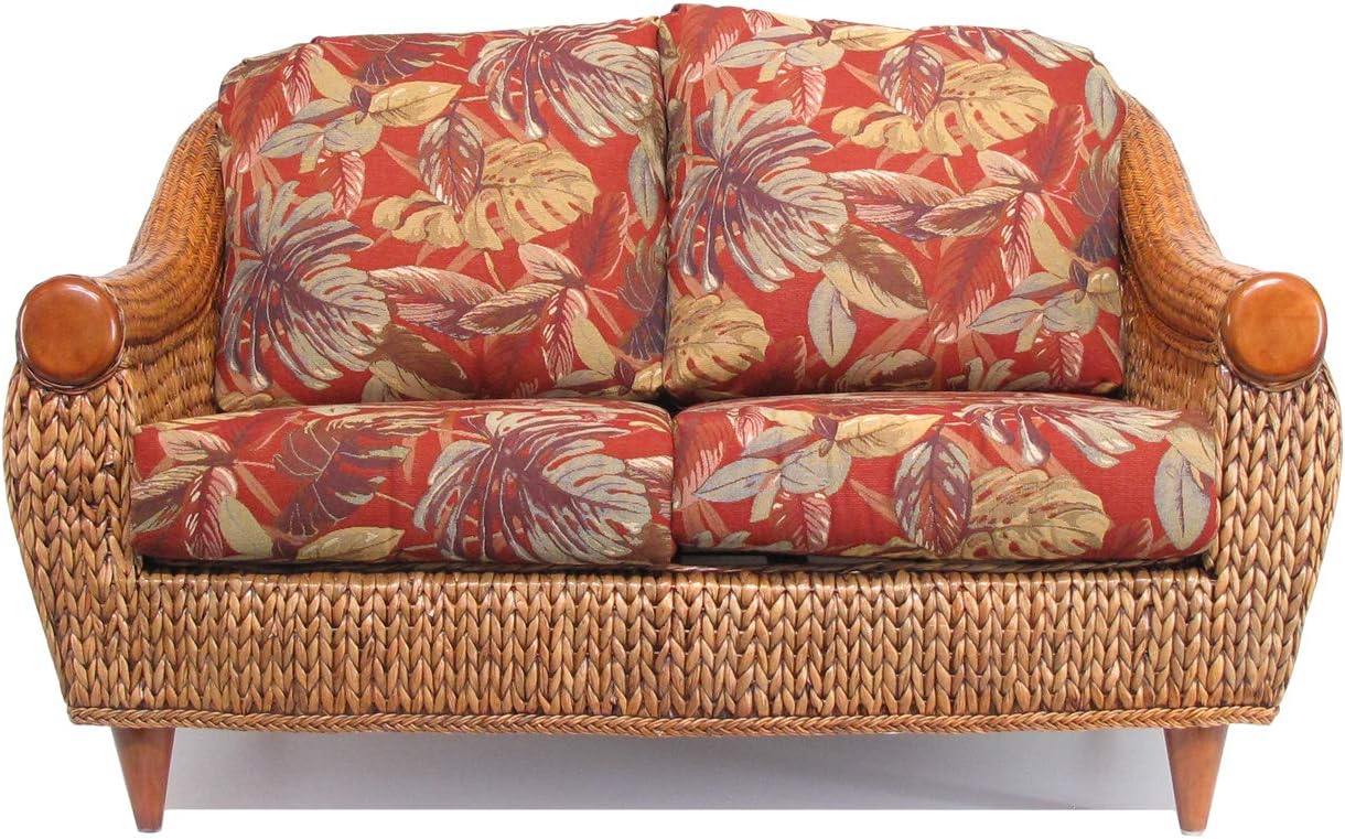 Rattan and Hyacinth Living Room Furniture Loveseat (#1561-RS)