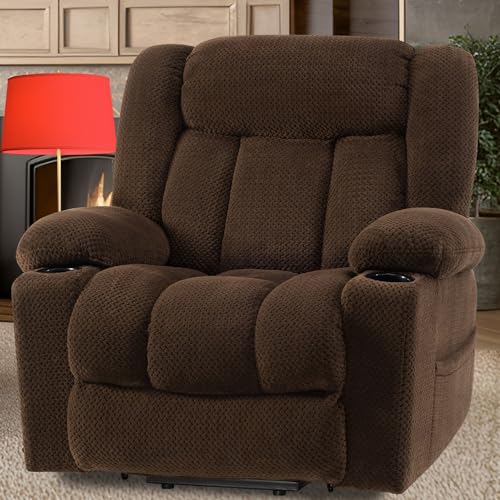 Large Power Lift Chairs Recliners for Elderly with Extended Footrest, Lift Chairs with Heat and Massage, Big and Tall Overstuffed Wide Recliner