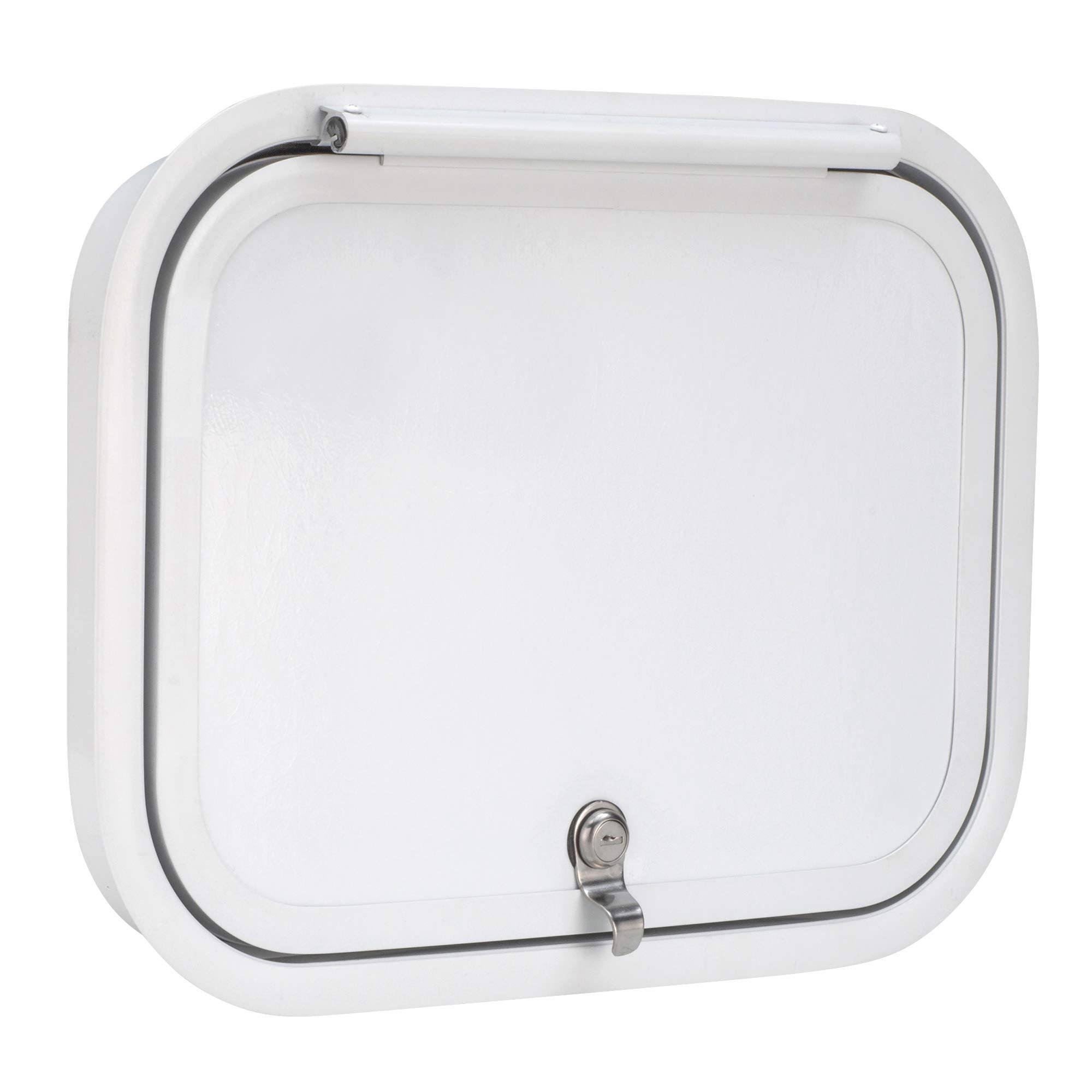 RecPro RV Baggage Door 12x22 Wide x 16x22 High with Rounded Corners for RVs| Compartment Storage Doors with Top Hinge for Camper
