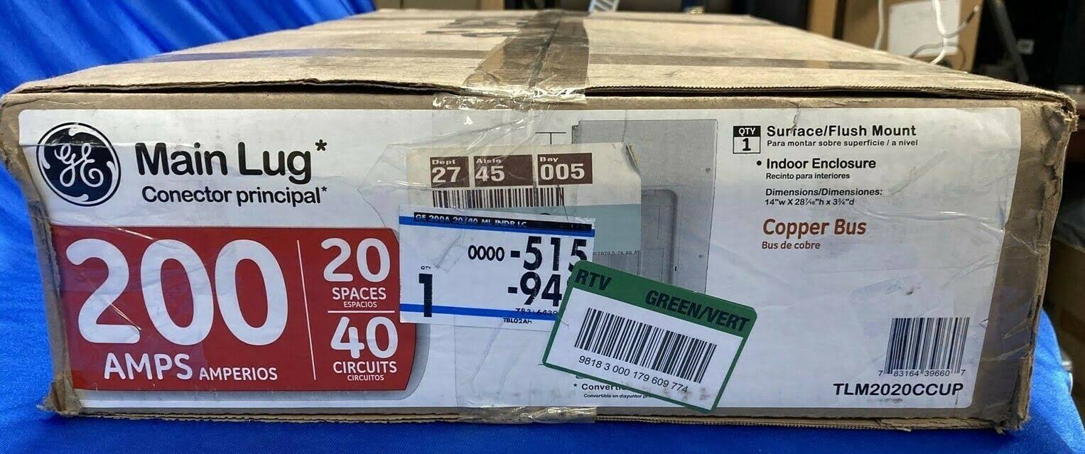 PowerMark Gold 200A Main Lug Indoor Load Center, GE, Tlm2020ccup