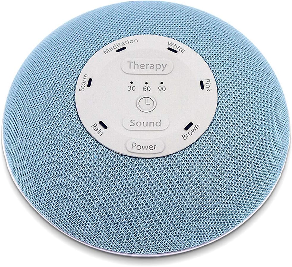 HoMedics Deep Sleep Mini Portable Sleep Sound Machine | 3 Programs, 3 White Noises, 2 Sounds, Guided Meditation, Auto-Off Timer, Rechargeable Battery