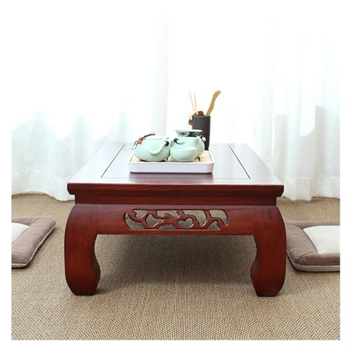 Low Table Bay Window Japanese Floor Table, Small Coffee Table & Tea Table, Low Table for Sitting on The Floor