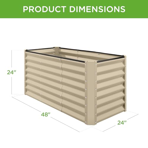 Best Choice Products 8x4x2ft Outdoor Metal Raised Garden Bed, Deep Root Planter Box for Vegetables, Flowers, Herbs