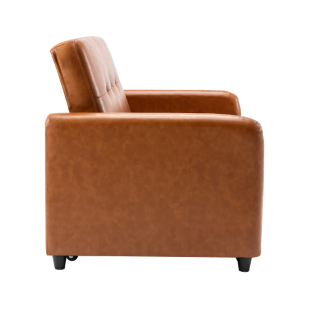 51" Convertible Sleeper Bed, Adjustable Oversized Armchair with Dual USB Ports for Small Space