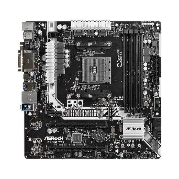 ASRock X370m Pro4 AM4 AMD Promontory X370 SATA 6Gb/s USB 3.1 HDMI Micro ATX AMD Motherboard