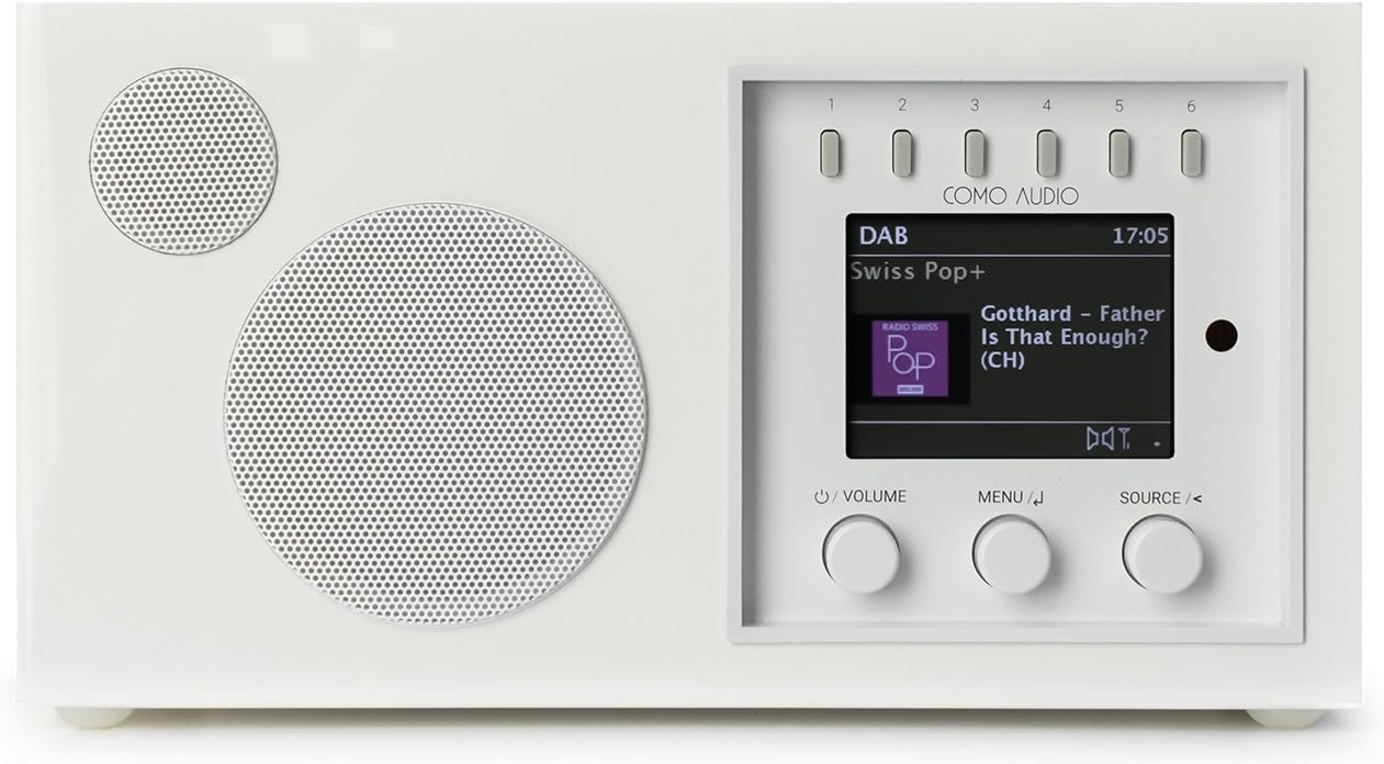Como Audio Solo Wireless Speaker - Hand-Crafted Veneer Cabinets- One Touch Streaming, Internet Radio, Bluetooth, Wi-Fi - Hickory (Global Edition)