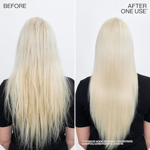 REDKEN Bonding Shampoo & Conditioner Set for Damaged Hair Repair | Acidic Bonding Concentrate | Sulfate-Free | Repairs Bleached or Color-Treated Hair