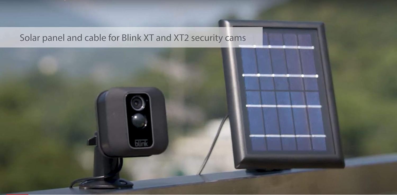 Wasserstein Solar Panel with Internal Battery Compatible with Blink Outdoor & Blink XT2/XT Camera (3-Pack, White) - Camera Not Included