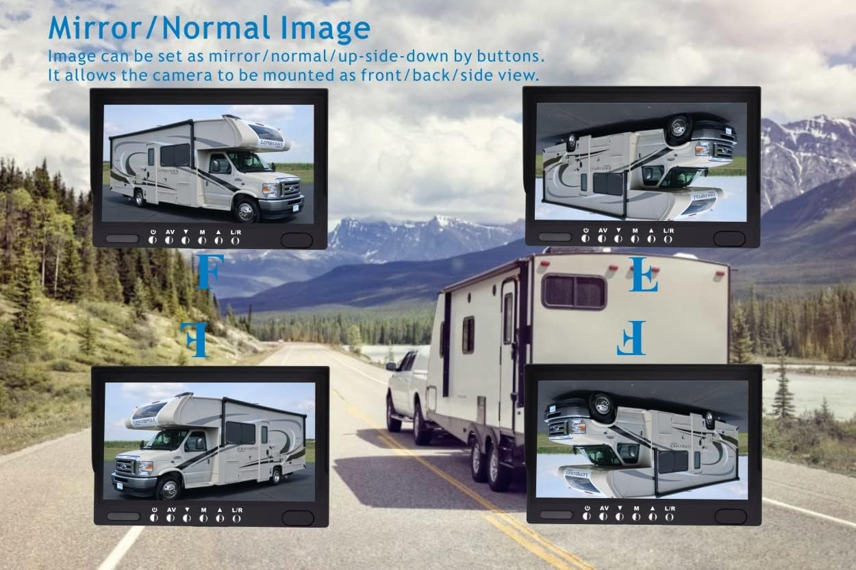 Rear View Backup Camera System Reversing Kit Wired 7" LCD Monitor,Night Vision