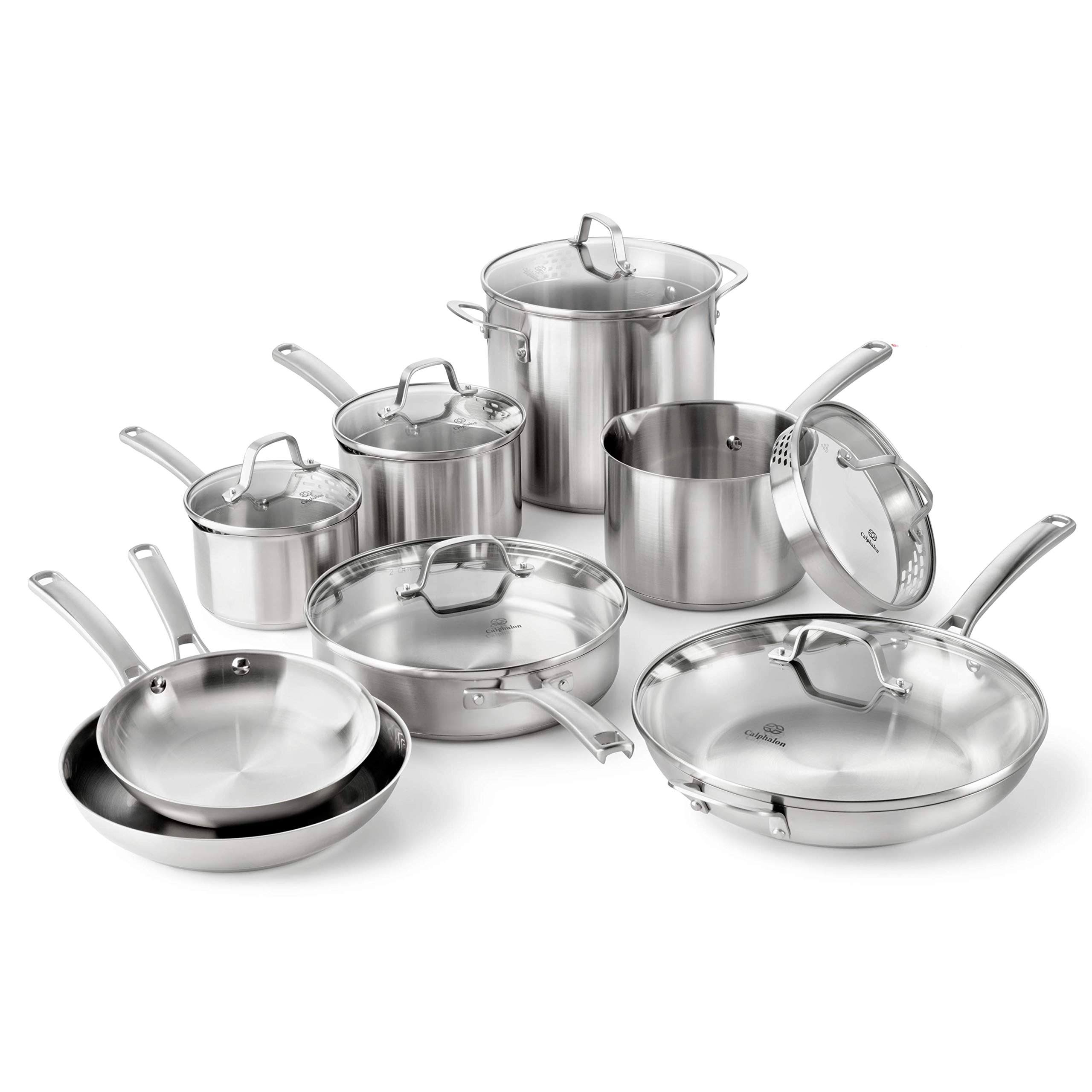 Calphalon Classic Stainless Steel 14-Piece Cookware Set