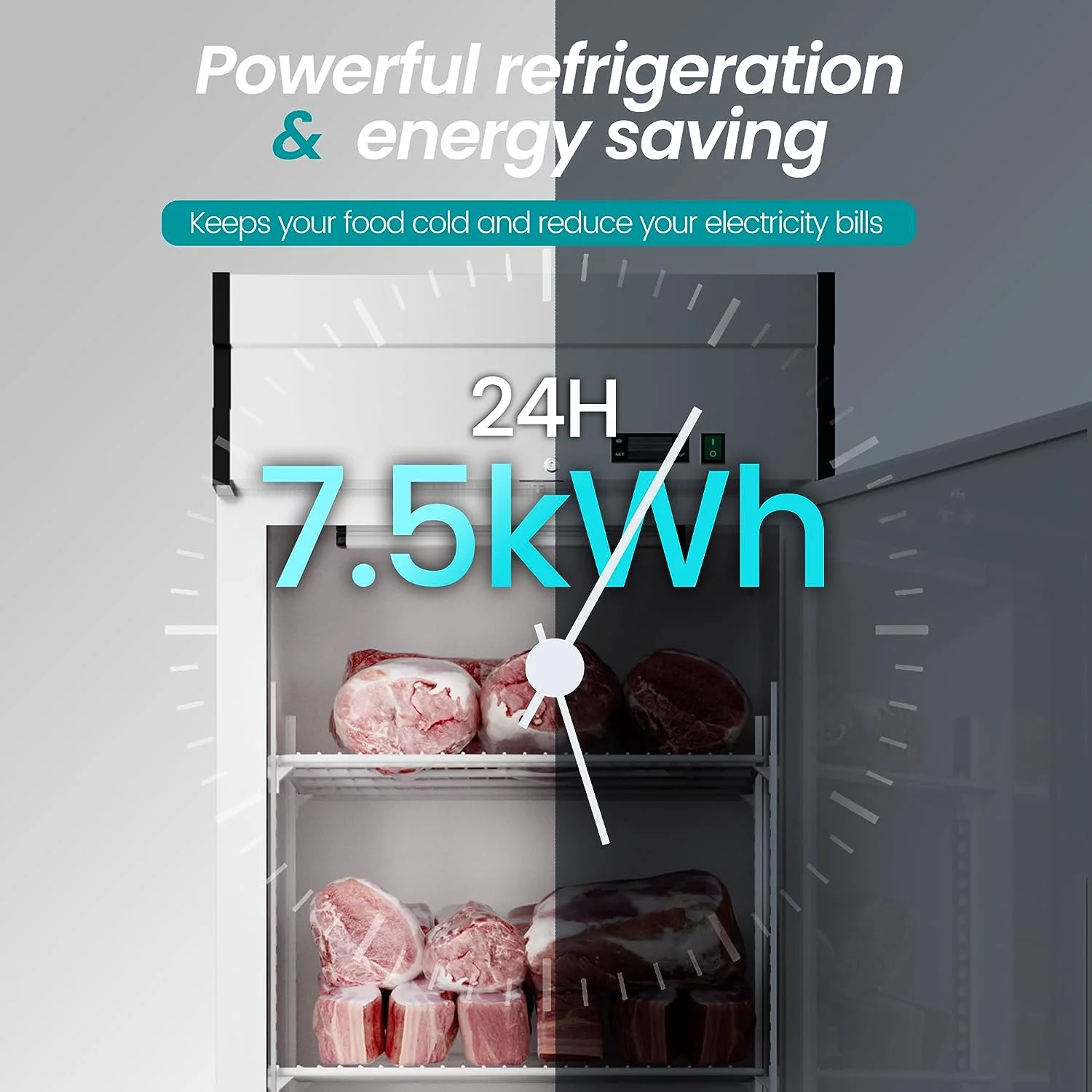 Hoccot Commercial Freezer 27" W 23 Cu. Ft Single Door Stainless Steel Reach-In Upright Freezer -10℉-10℉ Kitchen Restaurant