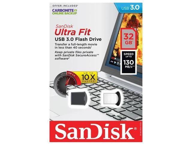 SanDisk Sdcz43-032g-a46 Ultra Fit 32GB USB 3.0 Flash Drive