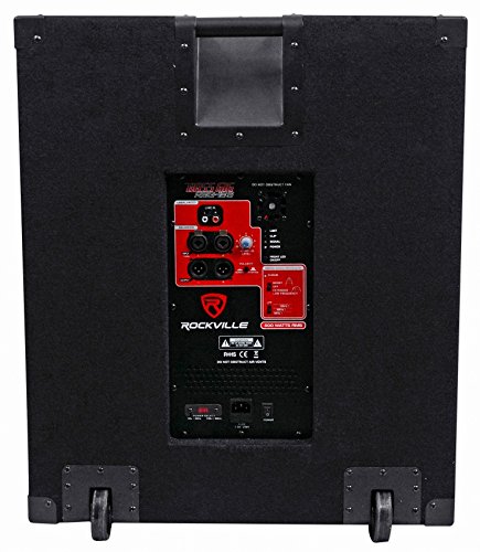 Rockville RBG15S 1600w Active Powered PA Subwoofer w/DSP + Limiter Pro/DJ, 15 inch, Black