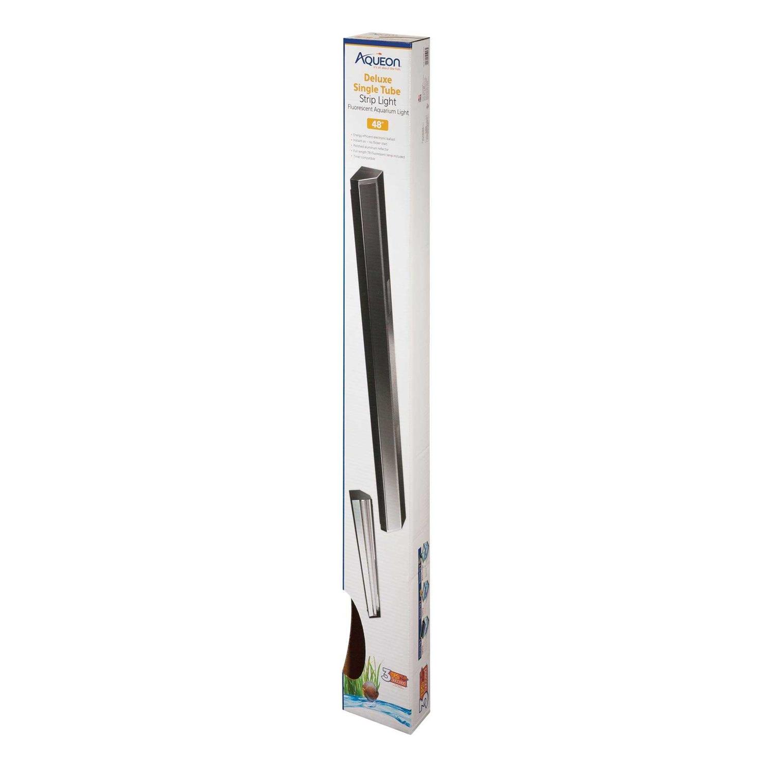 Aqueon Deluxe Fluorescent Strip Light Black 48in - Pet Supplies online store