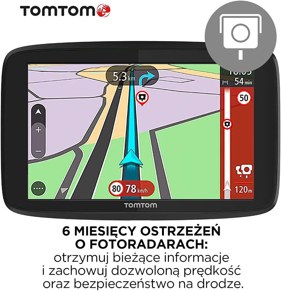 TomTom Car Sat Nav GO Essential, 6 Inch, with Traffic Congestion and Speed Cam Alert trial thanks to TomTom Traffic, EU Maps, Updates via WiFi