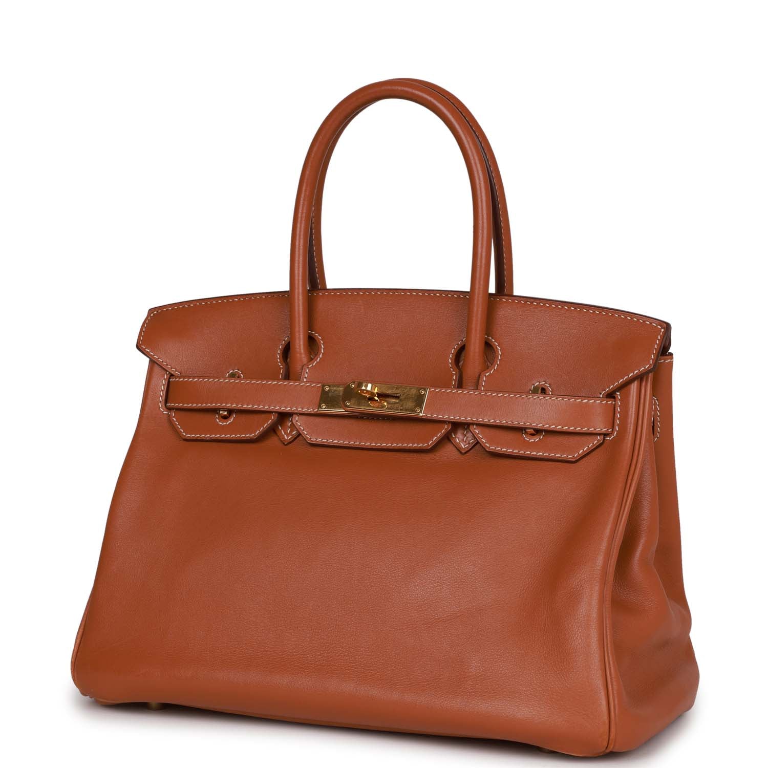Pre-owned Hermes Birkin 30 Fauve Swift Gold Hardware