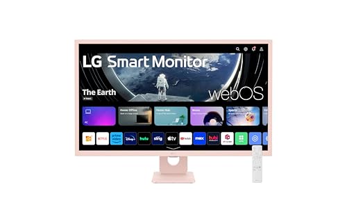 LG 27SR50F-W Smart Monitor 27-Inch FHD (1920x1080) IPS Display, webOS 23, HDR 10, x2 Built-in Speakers, AirPlay 2, Screen Share, Bluetooth, ThinQ App