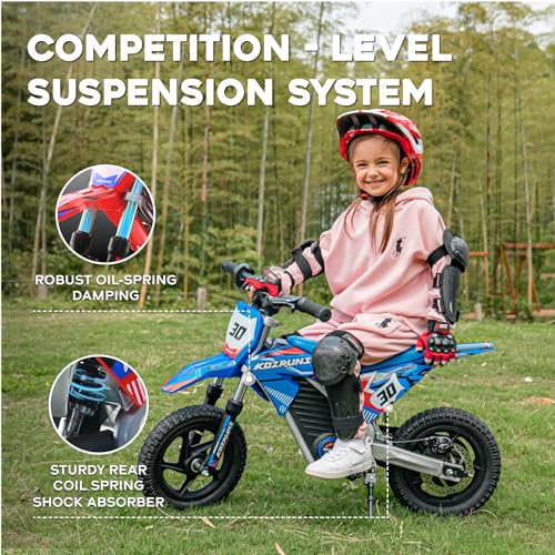 AIII Electric Dirt Bike for Kids 3-7, High Performance Racing Grade Motorcycle, Up to 8MPH, 2 Speed Settings, 12-Inch Off-Road Tires