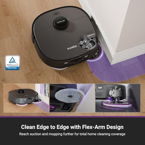 Eureka J15 Pro Ultra Robot Vacuum and Mop with Self Emptying Base, 16,200 Pa Suction, Flex-Arm Design Mop