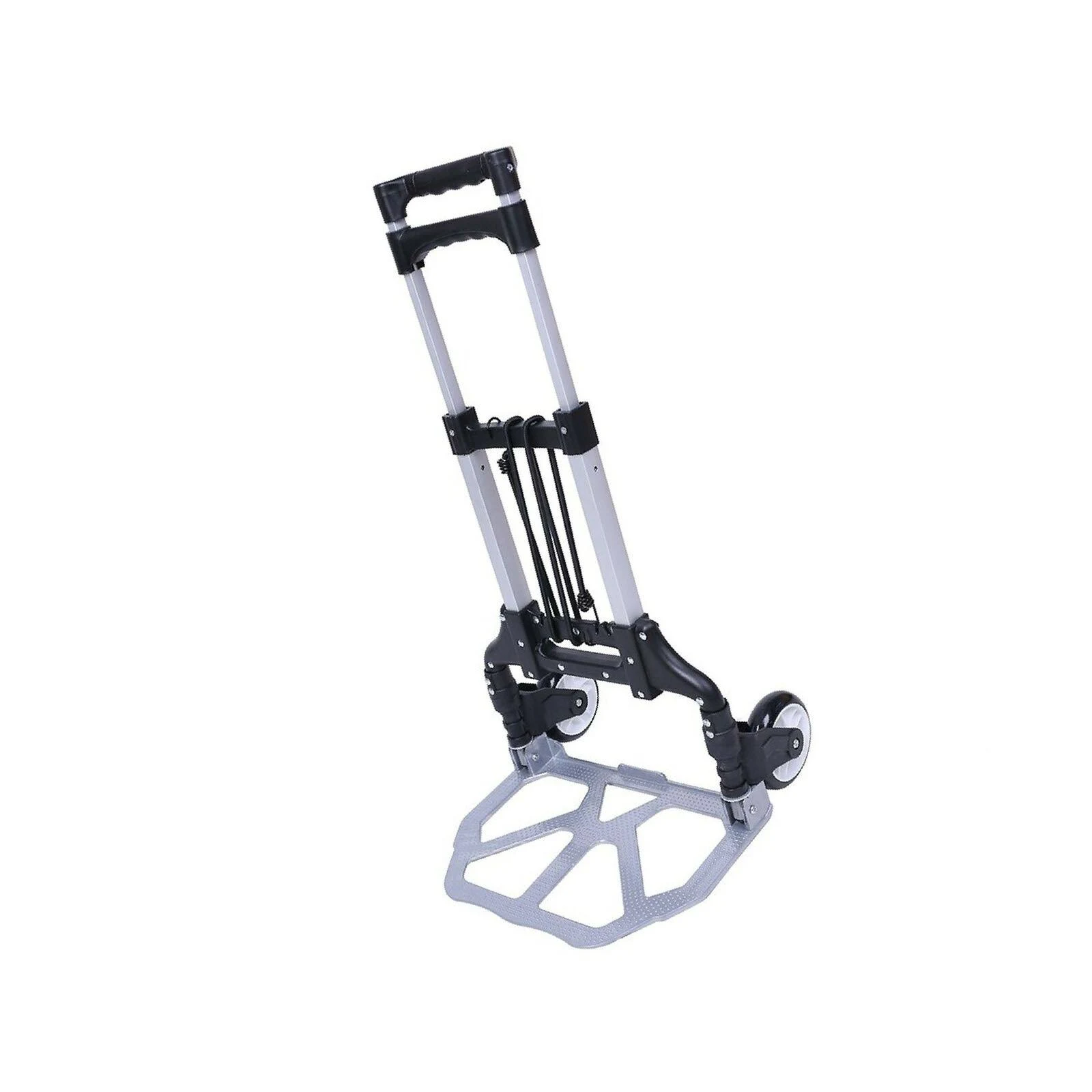 Heavy Duty Aluminium Folding Luggage Trolley,Lightweight Foldable Small Sack Truck Folding Hand Truck,Portable Hand Luggage Cart