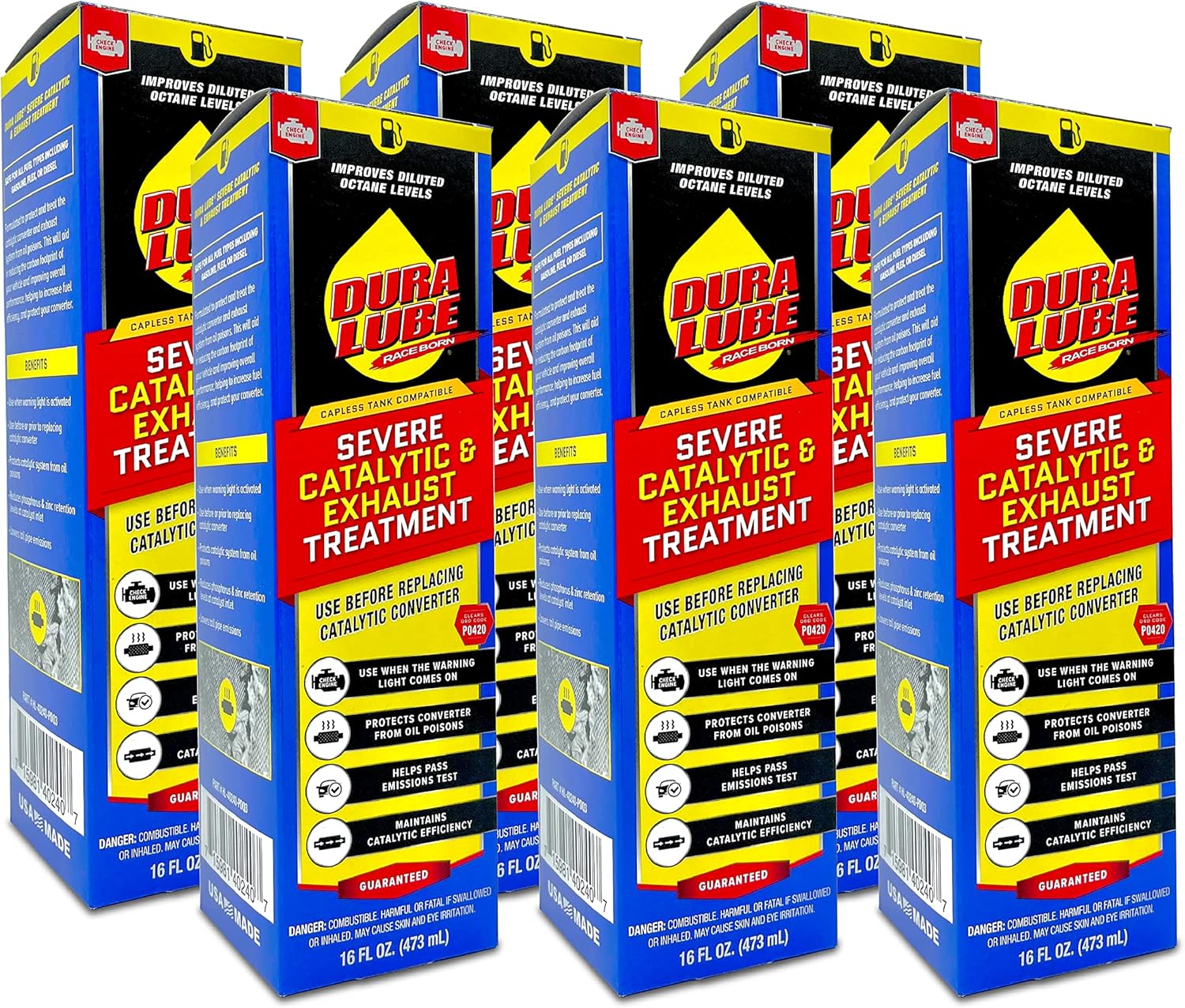 DURA LUBE Severe Catalytic and Exhaust Treatment Emissions Test Catalytic Cleaner 16 fl. oz, 1 Pack, HL-402409