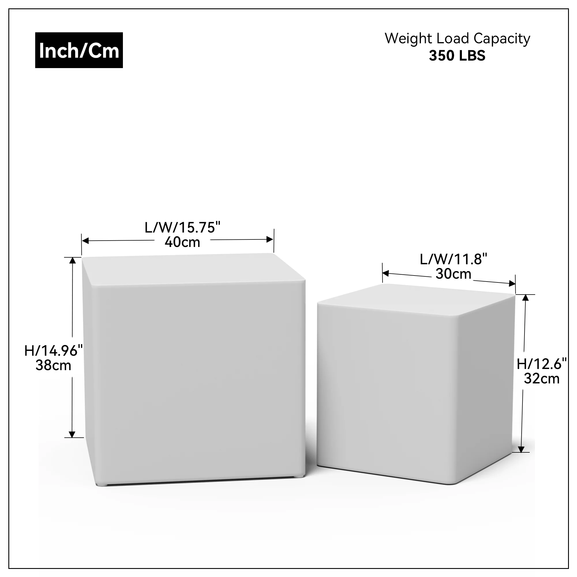 MDF Nesting table/side table/coffee table/end table(white),for living room,office,bedroom,White