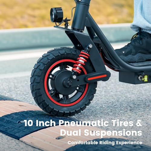 iScooter Electric Scooter Adults, 50/37 Miles Long Range,25/28 MPH Max Speed,750/800W Motor E Scooter Foldable with 10" Pneumatic Tires, Turn Signals