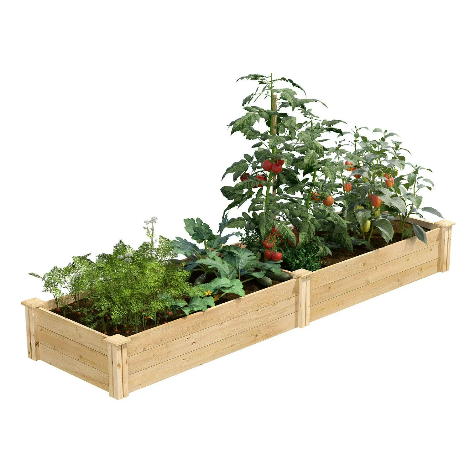 Greenes Original Cedar Stackable Raised Garden Bed, 2 ft. x 8 ft. x 10.5 in. - Curated Treasures Market