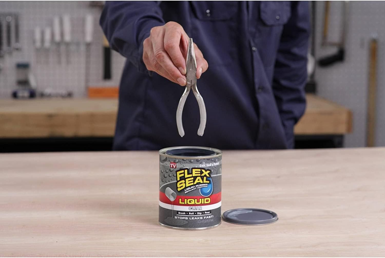 Flex Seal Liquid, Liquid Rubber Coating Sealant, Waterproof, Flexible, Breathable, and UV Resistant, Roof Repair, Basements, RV, Campers, Trailers