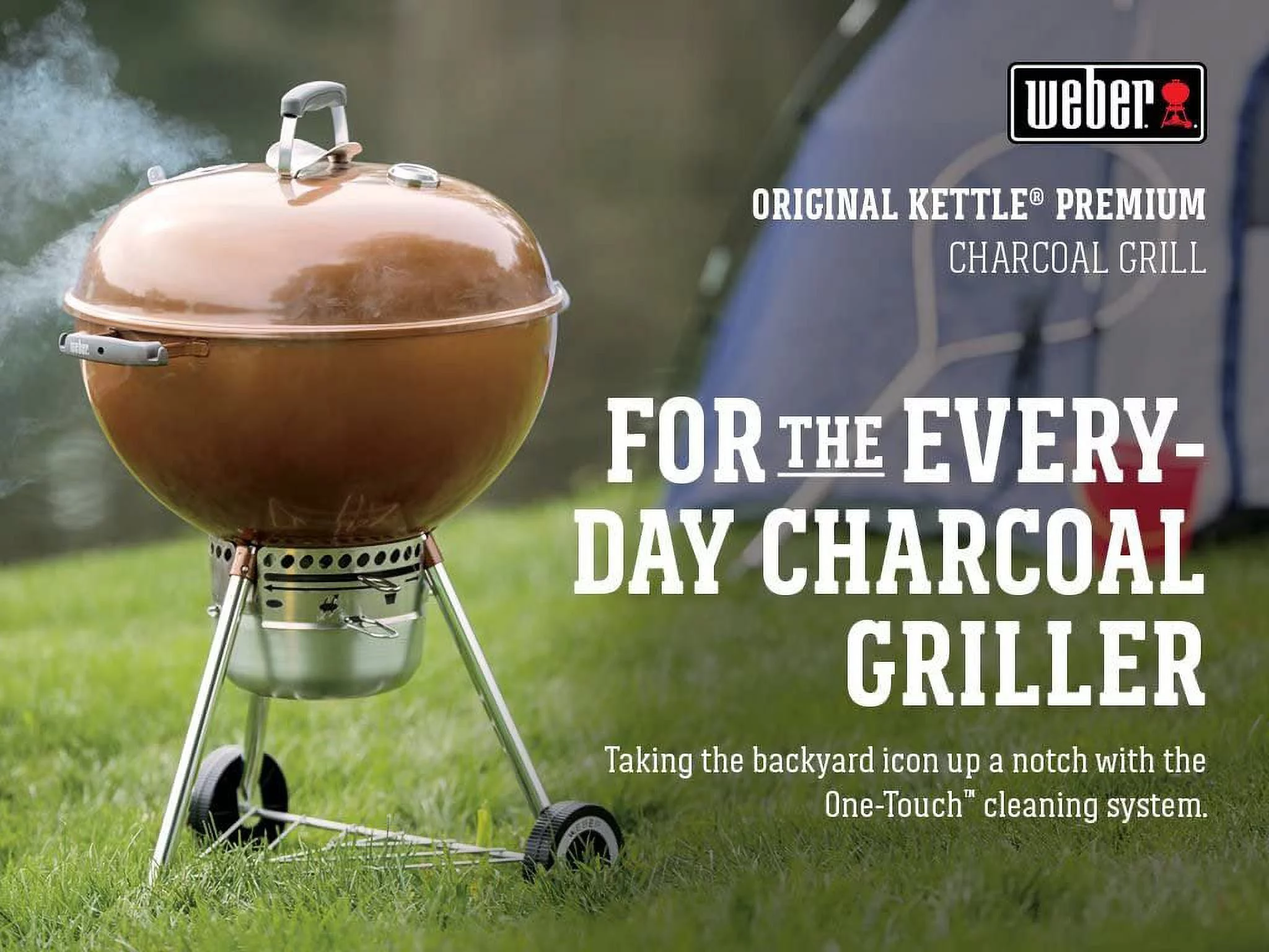 Weber 14402001 Original Kettle Premium Charcoal Grill, 22-Inch, Copper - Radiant Selections