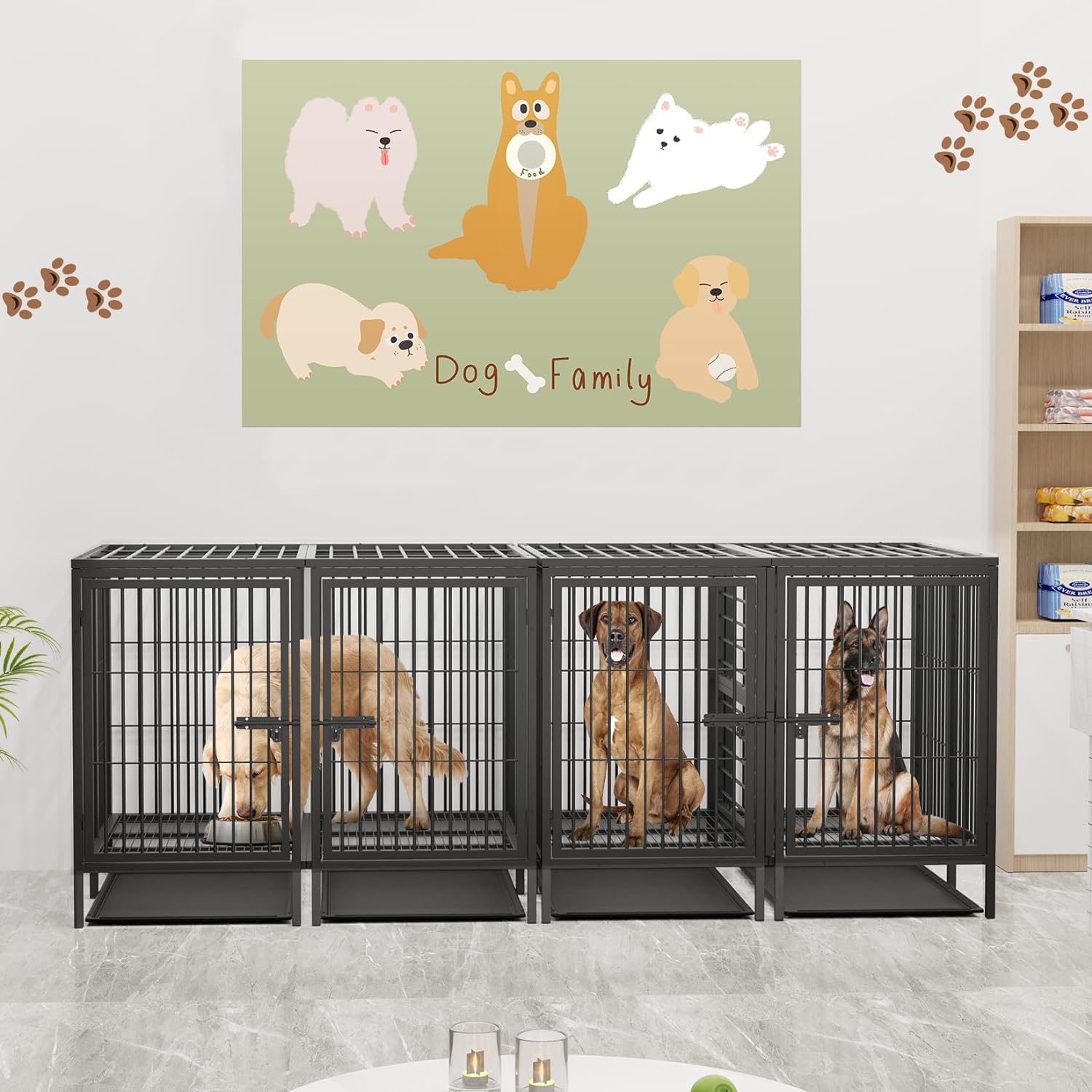 52 Inch Extra Large Huge Metal Pet Cage with Removable Divider Panel