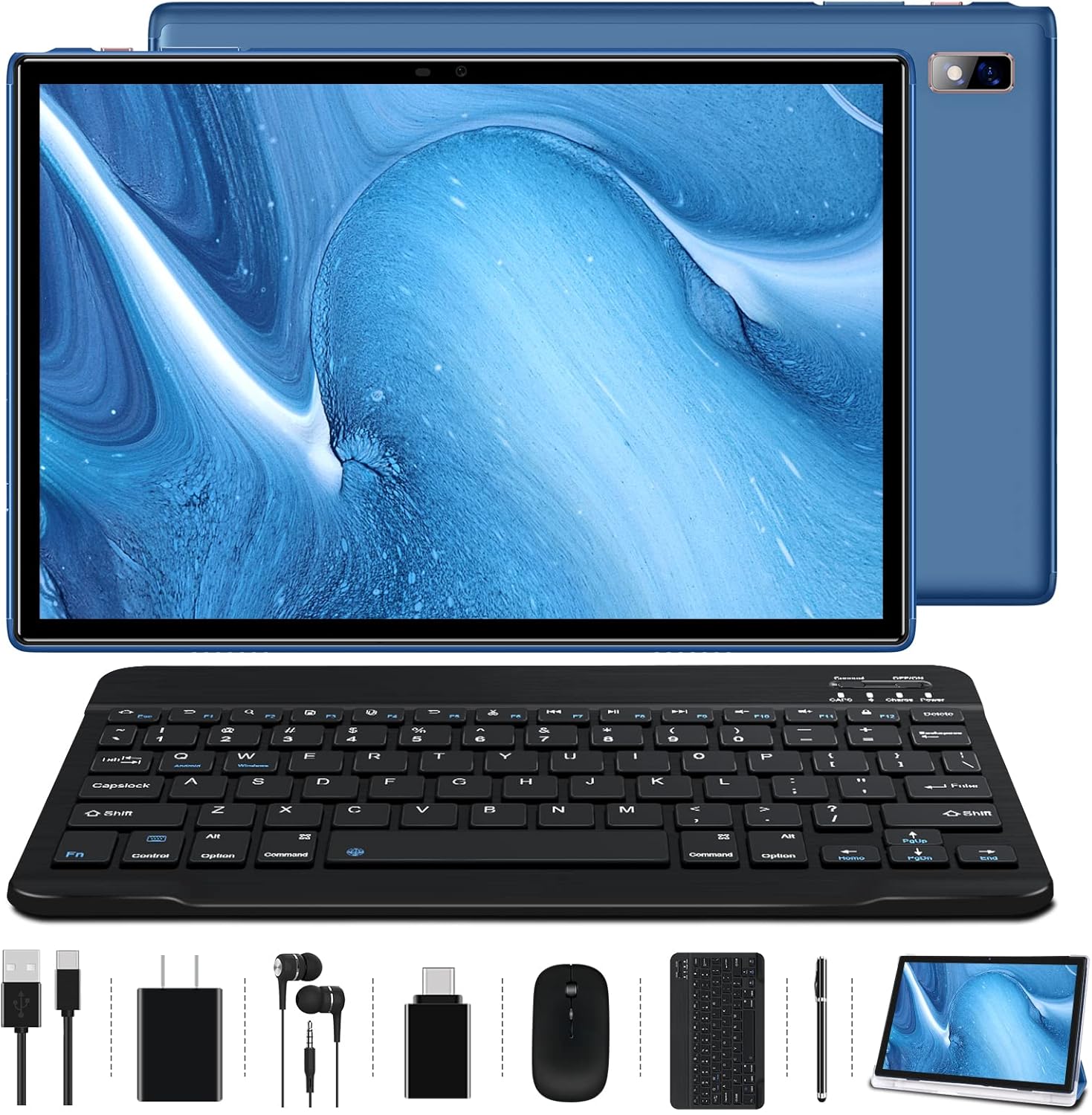 2022 Tablet 10 inch Android 10.0 Tablets, 1.8GHz Octa-Core Processor 4GB RAM 64GB Storage Tablets with Keyboard & Mouse, 8000mAh Battery