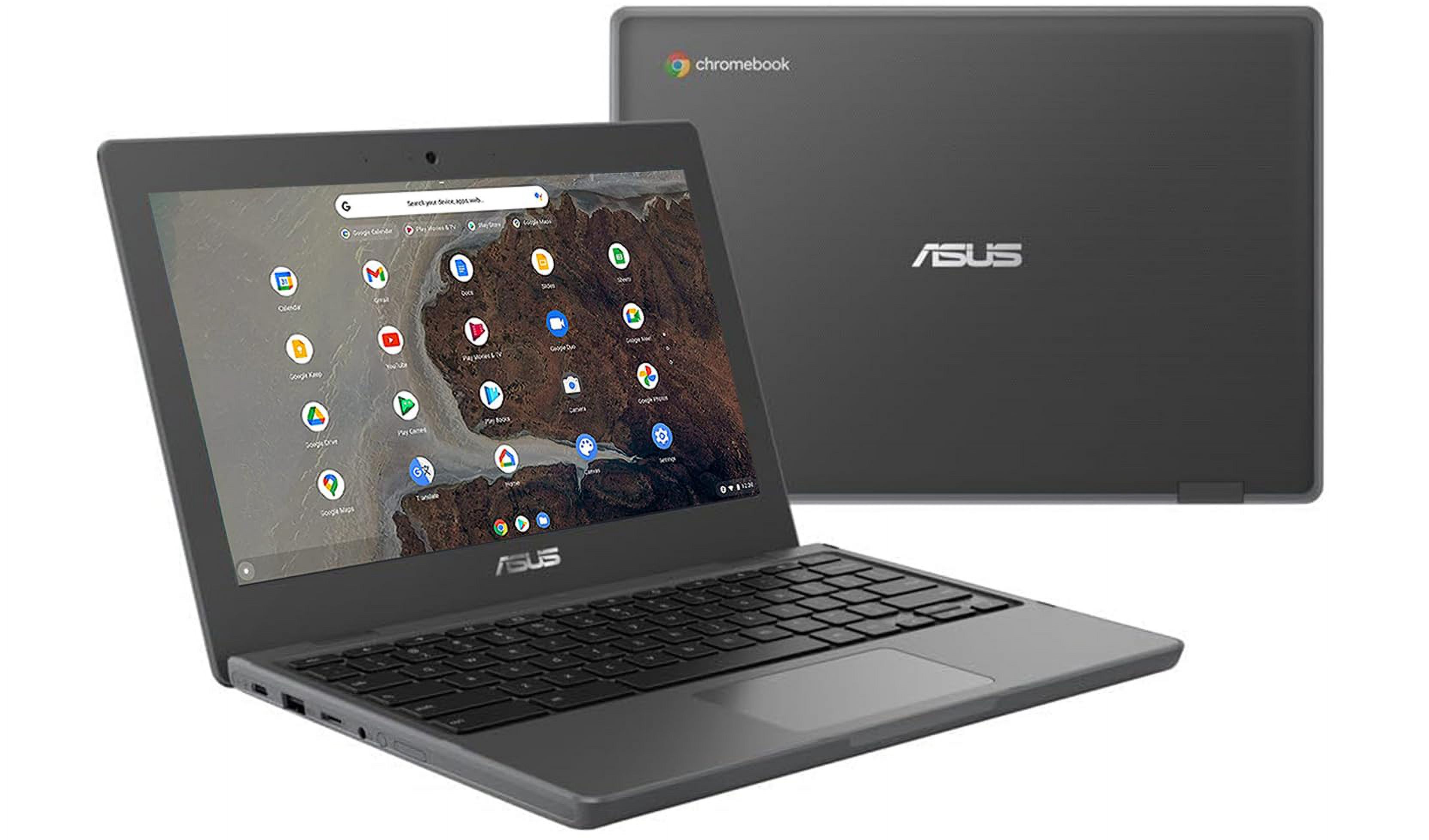 Asus Chromebook 11.6'' LCD HD Rugged Intel Celeron N5100,8GB RAM, 32GB eMMC, UHD Graphics, 1.1 GHz,Chrome OS, Webcam, Bluetooth, Wi-Fi 6,Dark Gray