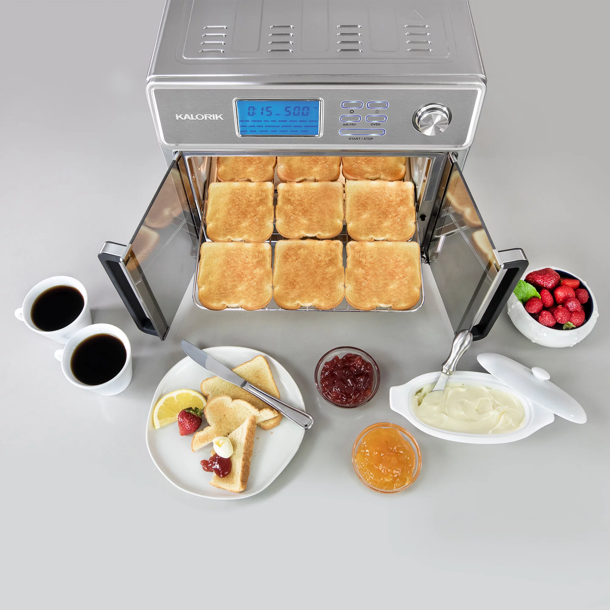 Kalorik 26 Quart Digital Maxx Plus Air Fryer Oven, Stainless Steel AFO 47271 SS