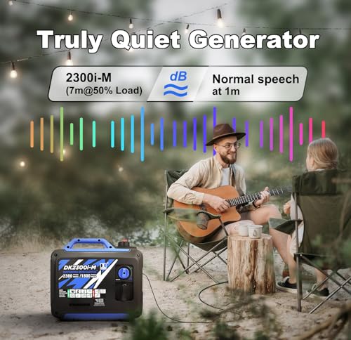 DK 5000W Gas Inverter Generator, Electric Start, 120V 240V Full Power Output, Dual or Tri-fuel Conversion Possible, Wheel & Handle Kit