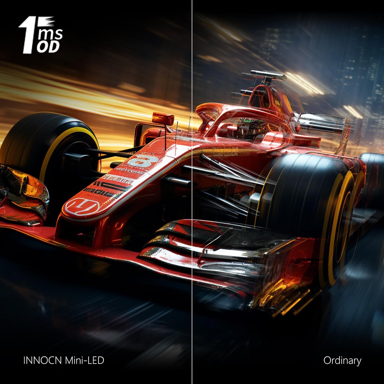 INNOCN 32" Mini LED 4K UHD 3840 x 2160 Computer Gaming Monitor 144Hz 1ms IPS HDR1000 HDMI 2.1 Monitor, 99% DCI-P3, USB Type-C Connectivity