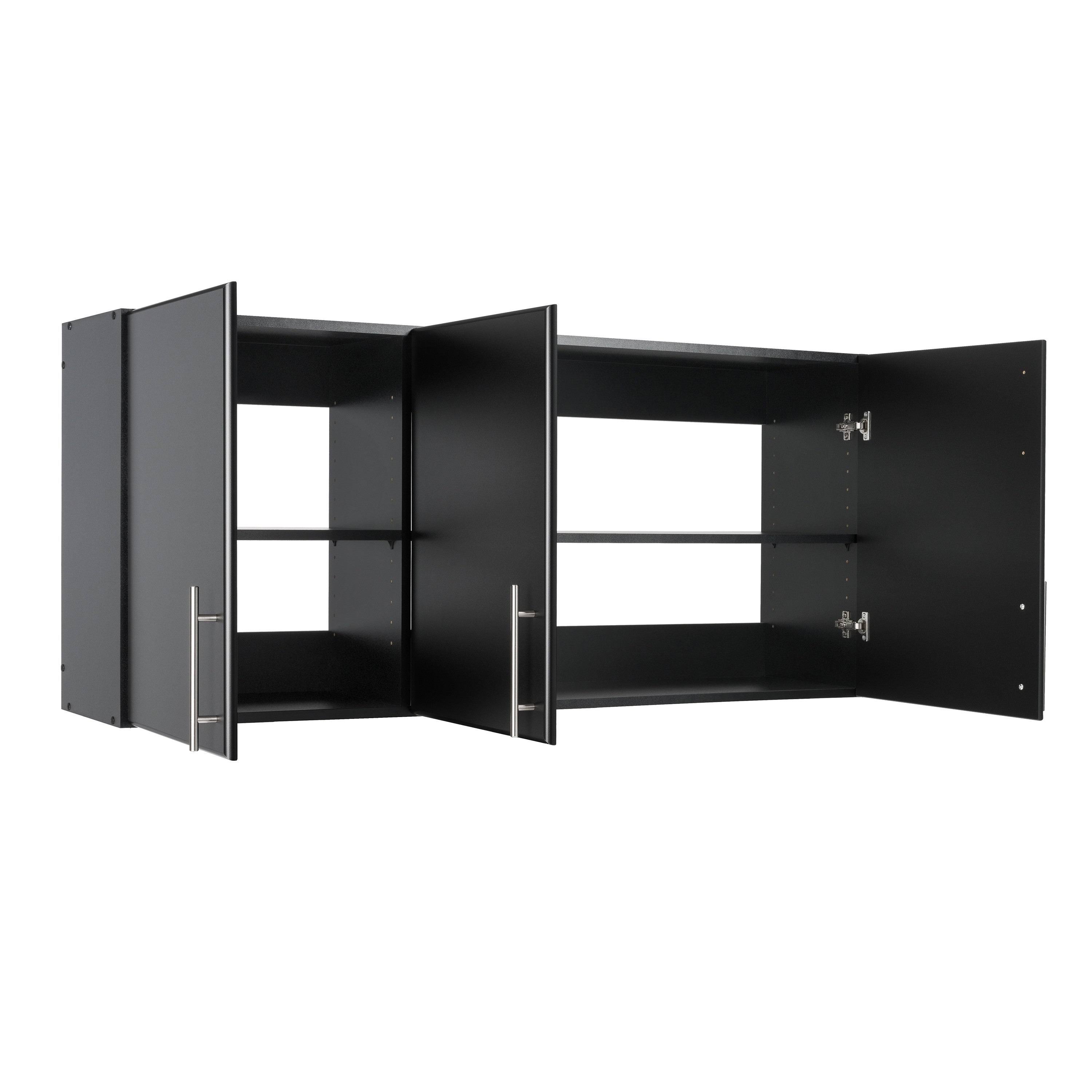 Prepac Elite Wall Cabinet, Black, 54x22