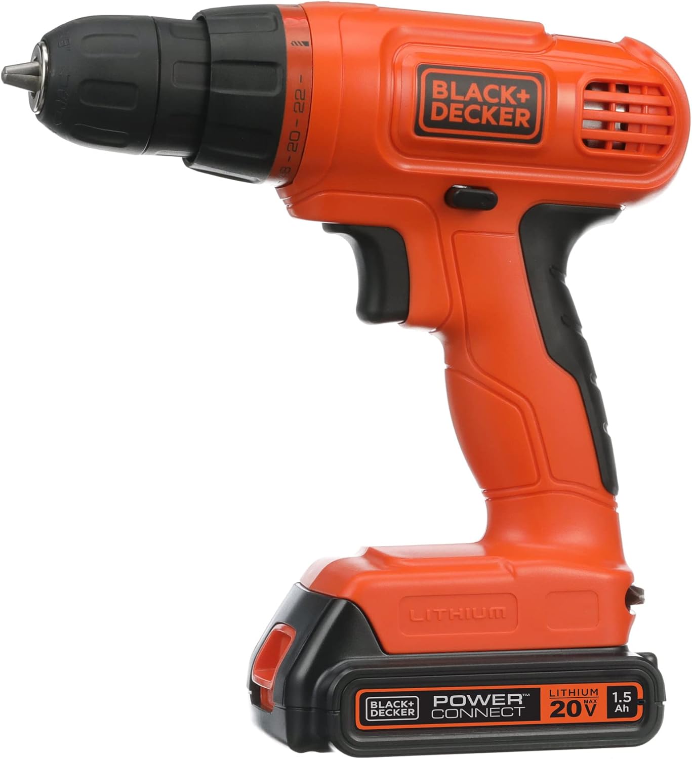 BLACK+DECKER 20V MAX* POWERCONNECT Cordless Drill Kit + 100 pc. Kit (BDC120VA100)