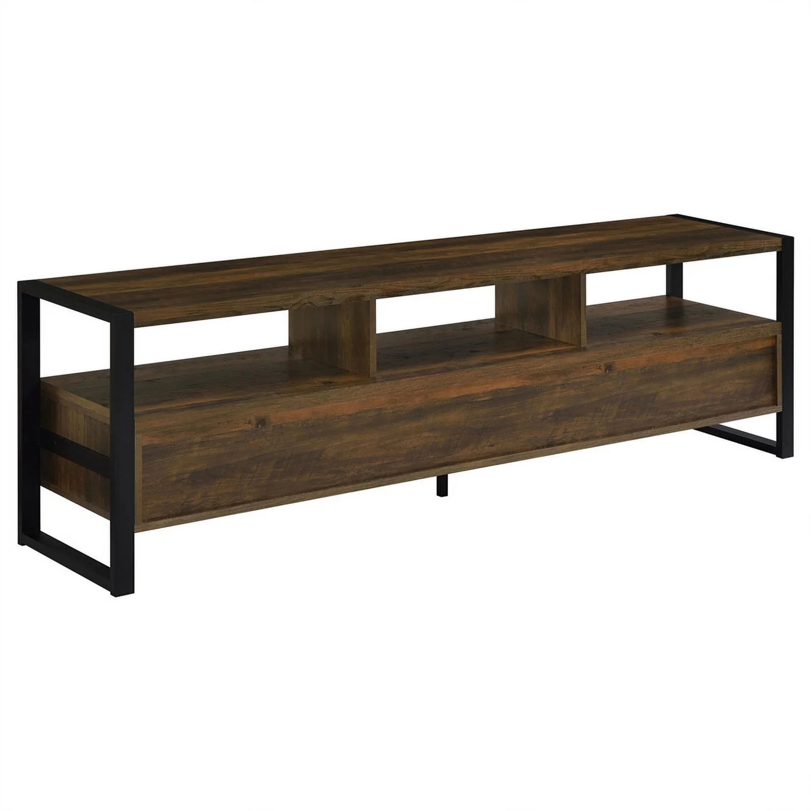 Coaster 3-Drawer Farmhouse Wood TV Stand for TVs up to 75" in Dark Pine Brown