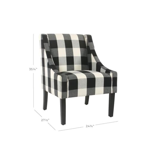 HomePop Velvet Swoop Arm Accent Chair, Suri Blue