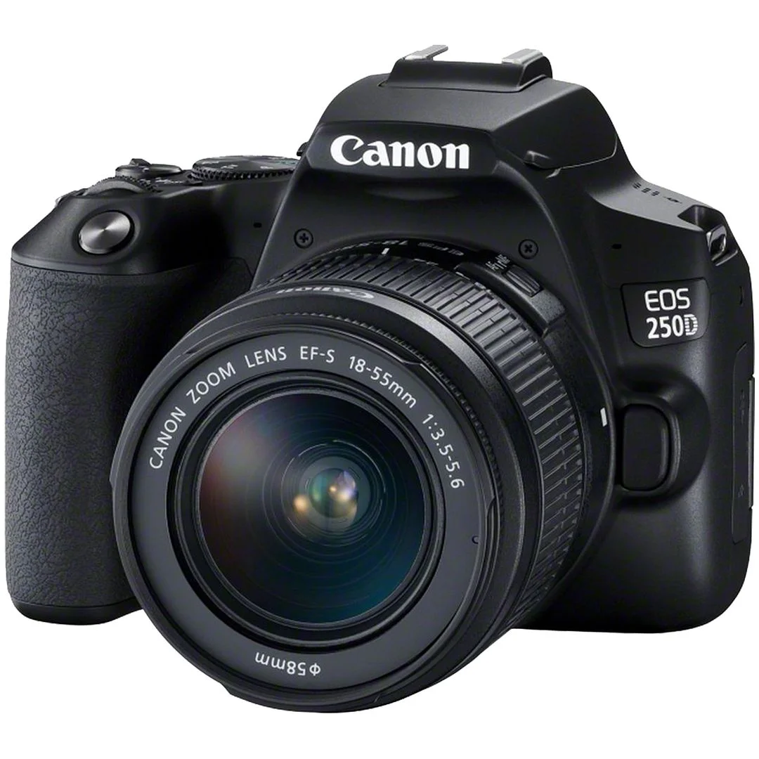 Canon EOS 250D / Rebel SL3 DSLR Camera Bundle with 18-55mm + 75-300mm Zoom Lens + 128GB SanDisk Card + Case + Tripod + SV Premium Accessory