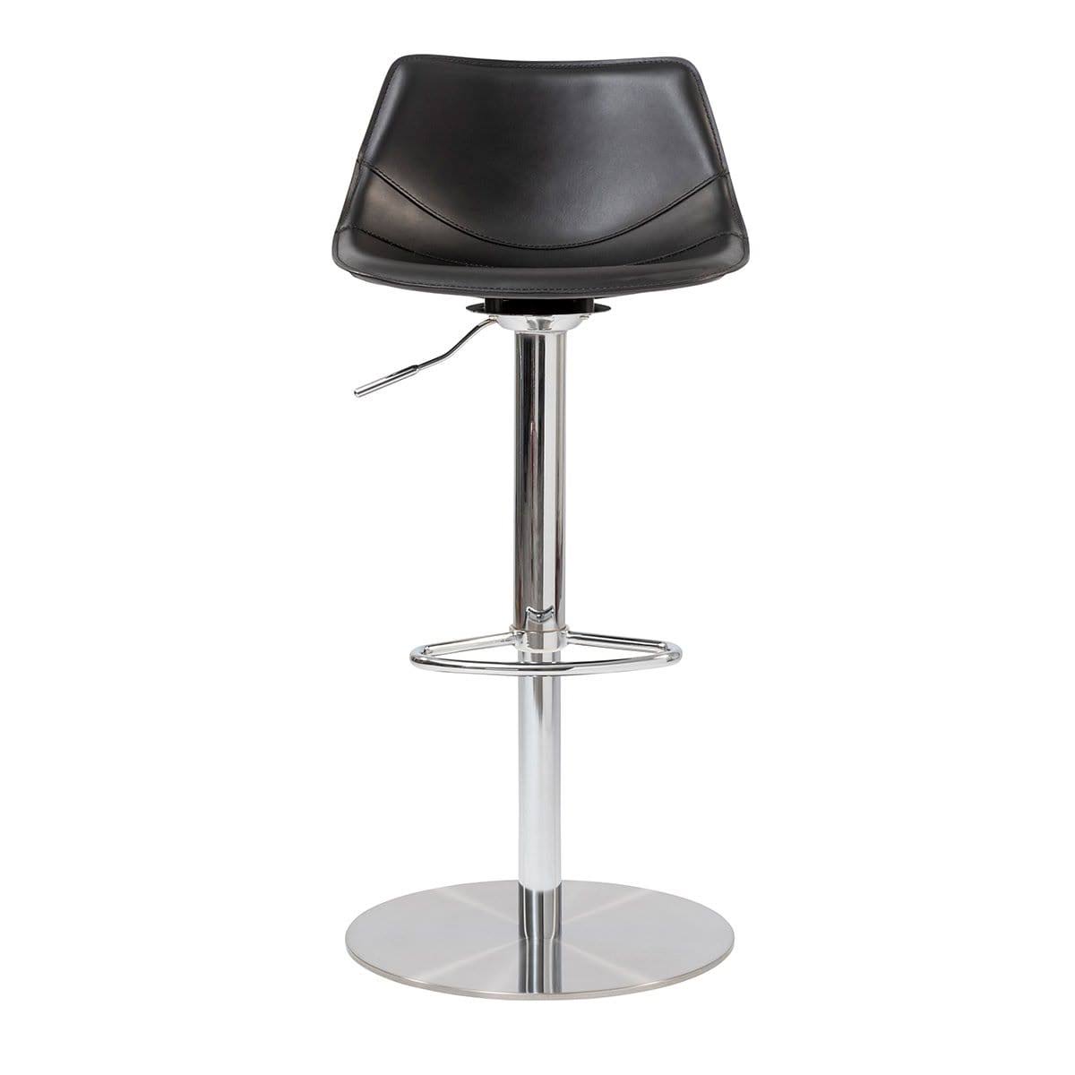 Euro Style Rudy Adjustable Swivel Bar or Counter Stool - Black