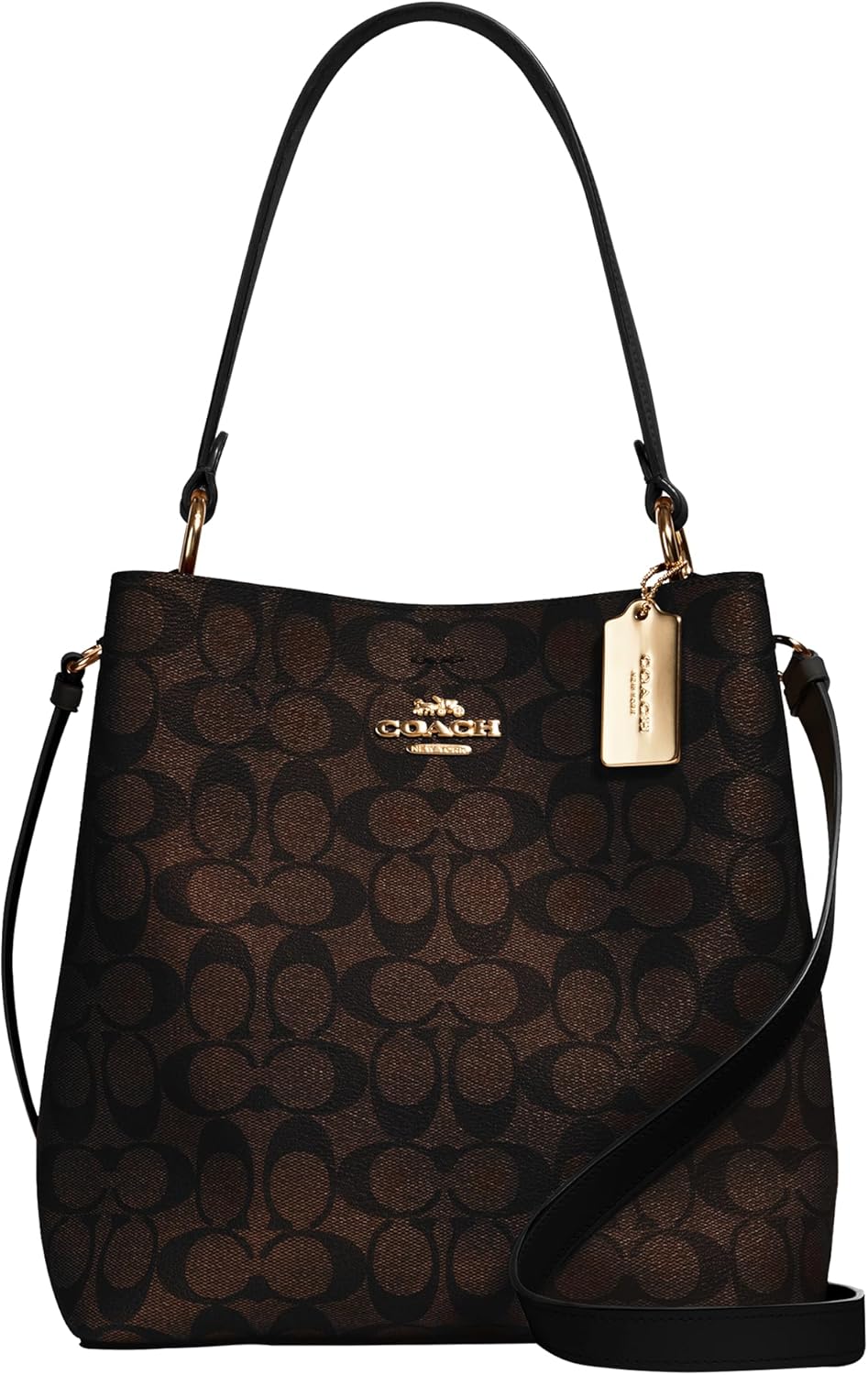 COACH Town Bucket Bag, Brown Black