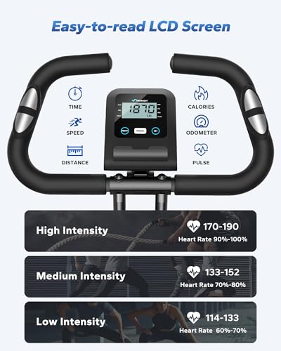 MERACH Folding Exercise Bike, Foldable Stationary Bikes for Home, 4 in 1 Upright Indoor Cycling Bike with 16-Level Magnetic Resistance