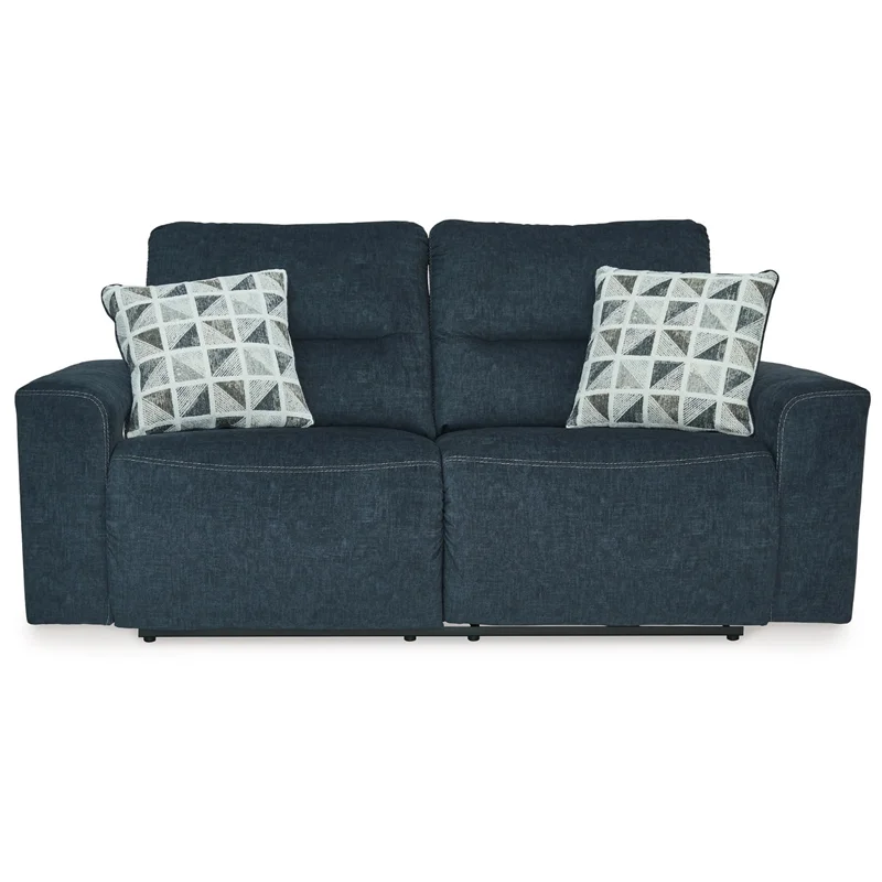 Ashley Furniture Paulestein 2-Seat Fabric Power Reclining Sofa in Blue
