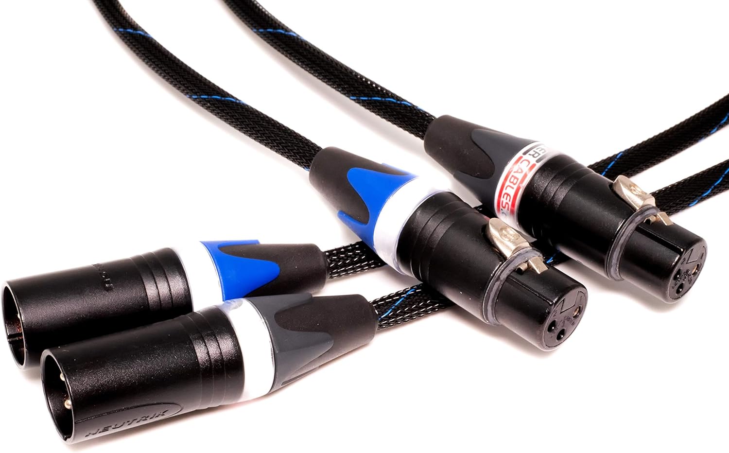 Better Cables Blue Truth Ultra Balanced XLR Cables - Stereo Pair (2 Cables) - High-End, High-Performance, Audiophile Premium Hi-Fi Audio